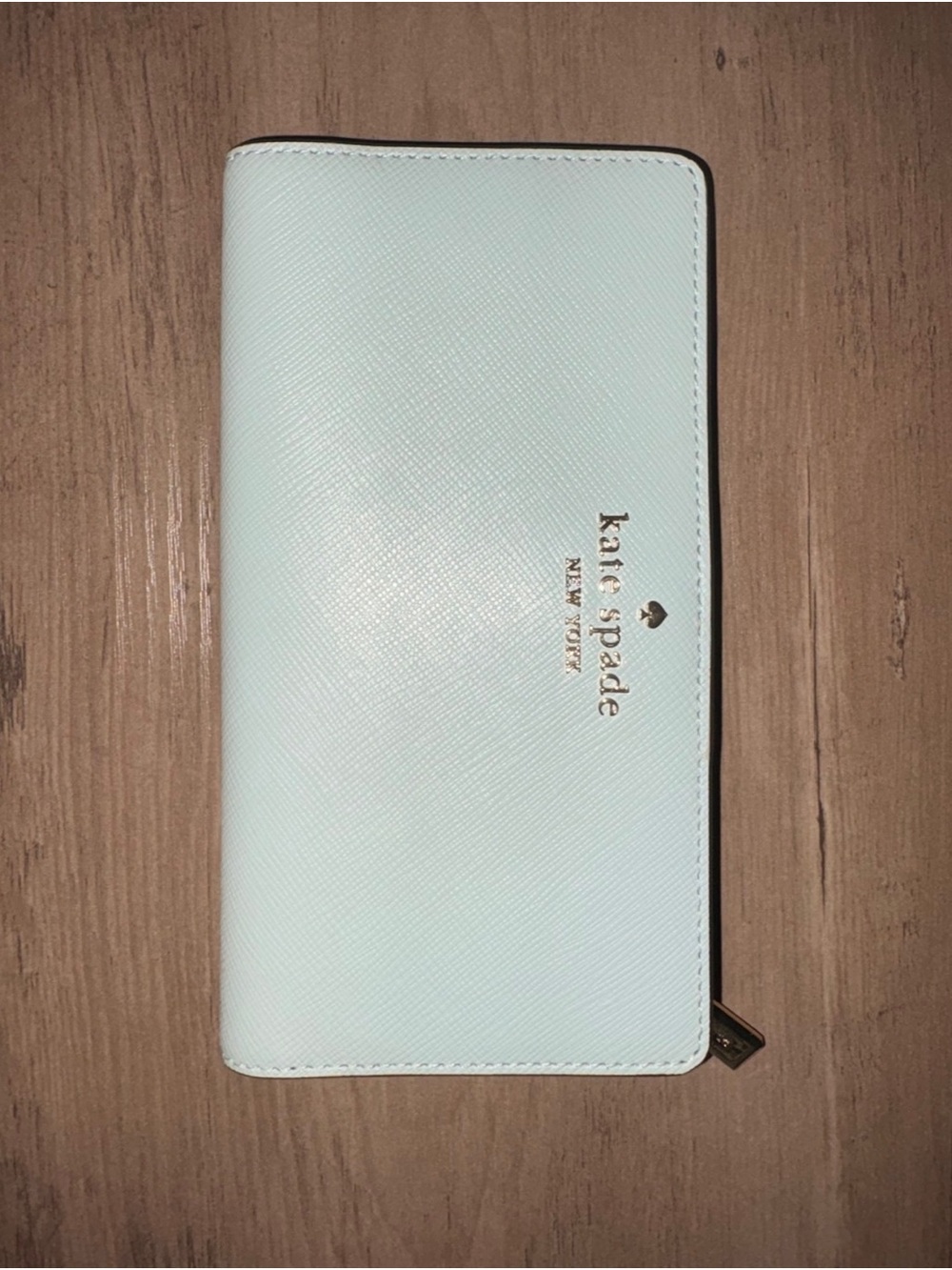 kate spade Mint Green Saffiano Zip-Around Wallet